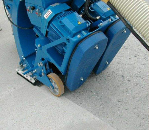 混凝土、水泥、瀝青路面拋丸機(jī)施工圖
