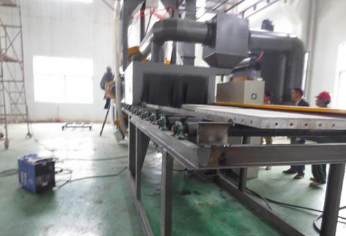 鋁膜板拋丸機，鋁膜板清理機翻新舊，去除水泥浮漿