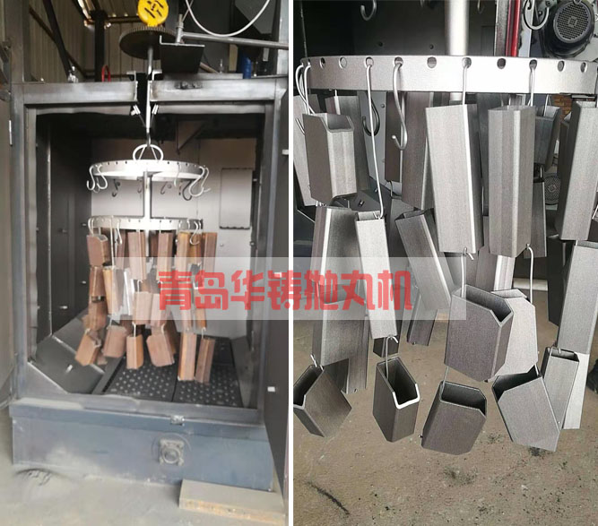 拋丸機(jī)除油漆，除氧化皮效果對比圖